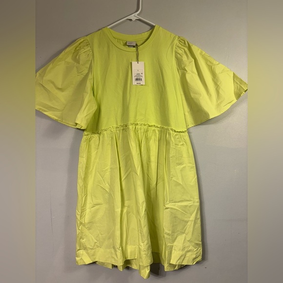 A New Day Yellow Green Flutter Sleeve Sundress - Picture 8 of 8